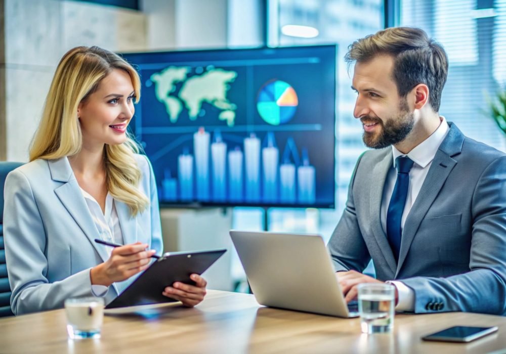 Business partners having a meeting in the office. Business partners having a meeting in the office.